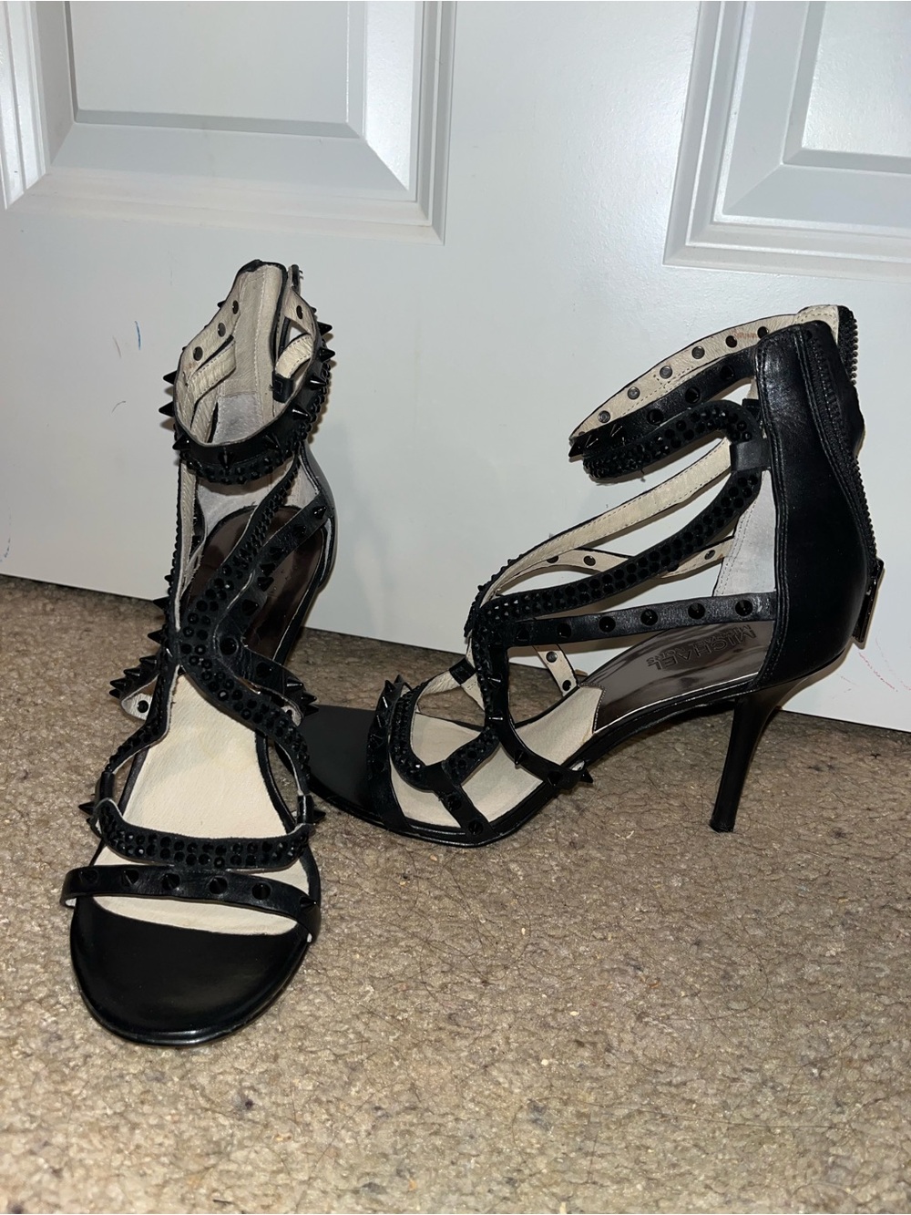 Michael Kors women’s Larissa studded gladiator style heeled sandals size 9 1/2